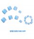 NA108 - Light Blue Silver French-Style Toenails
